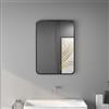 HOMCOM Specchio Bagno 50x70cm in Vetro, Specchio da Parete Moderno con Cornice in Metallo, Montaggio Verticale/Orizzontale, per Camera da Letto, Ingresso, Soggiorno, Nero