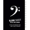 CreateSpace Independent Publishing Platf Blank Sheet Music Notebook: Black Cover with Bass Clef, Numbered Music Manuscript Paper with empty Table of Contents, Staff Paper, Musicians Notebook 8.5 x 11, 100 Pages