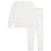 Petit Bateau Pigiama Donna in Cotone ed Elastan Stampa Cuori