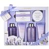 Body & Earth Set Creme Donna Confezione 6 Pezzi, Idee Regalo Donna, Cofanetto Regalo Compleanno, Anniversario o Festa, Profumo Lavanda, festa della mamma, Regalo di San Valentino per lei