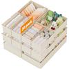 XIVIRACK Set di 20 Organizer Cassetti, Organizzatore per Armadio, Scatole di Stoccaggio Pieghevoli in TNT, per Calze,Biancherie, Reggiseni, Cravatte, Sciarpe, Beige