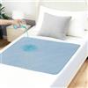 DUJUIKE Materassino Per Incontinenza lavabile, Traversa Impermeabile Assorbente, Protezioni per materassi per incontinenza, Riutilizzabili, Adatto ad adulti, neonati, anziani (Blu, 90x180 cm)
