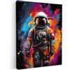 MuchoWow© Quadri Con Cornice 50x70 cm Decorazione Quadri Per Camera Da Letto Quadretti Da Parete Moderni Quadro Moderno Soggiorno Grande Foto Su TelaAstronauta - Graffiti - Nero - Colori