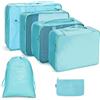 OSDUE Organizer Valigie, 6 Pezzi Sistema di Cubo di Viaggio, Separatori Buste Viaggio Travel Organizer, Abbigliamento Intimo Calzature Organizzatori Sacchi Valigia di Stoccaggio Set