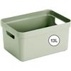 SUNWARE perfectly organised Sunware Sigma Home scatola portaoggetti 13L verde - 35x24.6x18.3cm - contenitore organizer impilabile - scatola plastica casa