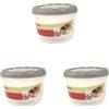 Fackelmann Contenitore Dispensa Tondo 600ml Ø11x8,5cm - Barattolo per Pasta, Cereali, Legumi Secchi - Design Impilabile Salvaspazio, Coperchio a Vite, Trasparente (Confezione da 3)