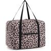 WANDF Bagaglio a mano Ryanair 40x30x20, 40x20x25 Borsa da viaggio per aereo Borsa da viaggio Piccola borsa sportiva pieghevole Valigia da weekend per uomo e donna di WANDF (Rosa Leopardato 20L)