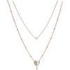 Fossil Collana Da Donna Vintage Glitz, Lunghezza: 42Cm + 5Cm Collana In Acciaio Inossidabile Oro Rosa, JF03648791