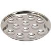 COOK CONCEPT, KU6712, Elegante Piatto in Acciaio Inox per 12 lumache, Ideale per cene conviviali, Facile da Pulire e Resistente al Calore, Misura 12, Colore Argento