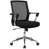 SONGMICS Girevole, Sedia da Scrivania a Rete, Altezza Regolabile, Inclinazione ad Ondeggiamento, Max Portata 150 kg, per Studio Ufficio, Nero OBN83B, Metallo, 6155102