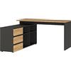 GERMANIA DIE MÖBELMACHER Froschkönig24 Scrivania angolare con credenza integrata, 146 x 76 x 145 cm (larghezza x altezza x profondità)