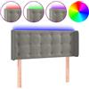 vidaXL Testiera LED Grigio chiaro 93x16x78/88 cm Velluto
