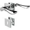 DIYGEEK Maniglie per porte interne Cube, colore argento con barba colorata