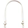 ZacLAy Tracolle Corte Singole di Ricambio in Pelle da 50Cm Accessori per Borse Manici per Borse Modello Semplice, Bianco, Argento