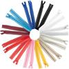 Aerzetix - K38157 | Set di 12 Cerniere a Spirale 35cm N°3 Invisibili Non separabili con cursore | Cerniera Lampo | in Colori Assortiti | in Nylon | Cucito, Riparazione e Sartoria