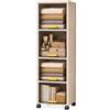 CARTOSPEDÌA Mobiletto Bagno Salvaspazio 4 Livelli con Ruote - Organizer Salvaspazio ROBUSTO e Ante Trasparenti (20x30x111,7 cm) per Bagno,Cucina e Lavanderia - Carrello Portaoggetti Verticale - Facile da Montare