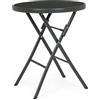 Decor Space Tavolo tondo pieghevole Martinez in acciaio 60 cm