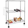Karat Vigo, carrello da cucina, carrello da servizio, carrello multiuso, con ruote girevoli, 75 x 35 x 93 cm, scaffale a rotelle per cucina, bagno e ufficio (3 piani)