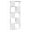 Mhdvray Libreria bianca, 60 x 24 x 155 cm, in legno, divisorio con scomparti aperti, per soggiorno e ufficio, moderna decorazione per libri e documenti