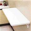 Generic Tavolo pieghevole da parete per computer, con staffa per mensola, per ufficio/lavanderia, bianco, 50 x 70 cm