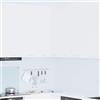 Augerlite Armadio sospeso bianco in legno 57 x 57 x 100 cm con molto spazio e 2 ante, moderno armadio da cucina per cucina e sala da pranzo, pratica soluzione di archiviazione
