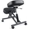 Estabeter Sedia ergonomica al ginocchio, ergonomica, da ufficio, per computer, con 4 ruote, per mal di schiena, altezza regolabile, colore nero, 250LBS