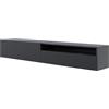 Selsey Mobile TV Mobile Porta TV 175 cm Sospeso Scomparto Aperto Facciata Fresata Nero Veldio