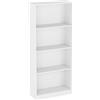 Vida Designs Cambridge 4 Ripiano Large Libreria, Moderno Space-Saving Mobile contenitore for Soggiorno, Camera da letto or Ufficio, Autoportante Design, H140xW60xD24cm (Bianco)
