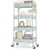 KINGRACK Carrello 4 ripiani metallo ruote