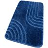 emmevi Tappeto Bagno Doccia Soffice Antiscivolo Assorbente Lavabile Scendiletto Morbido Set 3 Pezzi Blu