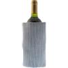 Koala Spain ECO-Raffreddatore di vino con gel rapido raffreddamento a compartimento, 4 strati anti-condensa, cotone riciclato, strisce blu, velcro regolabile bot. Vino o Cava, regalo incluso
