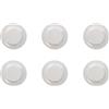 Dekorah Set di 6 Piatti in Melamina Bianchi 18,8 cm - Resistenti e Lavabili in Lavastoviglie - Perfetti per Mense Scolastiche, Barche, RSA, Camping e Camper