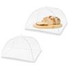 Funngy Coprivivande a Rete Pieghevole,2 PCS Anti Insetti Copertura per Alimenti Riutilizzabile Rete Protettiva Trasparente per Mosche Zanzare Perfetta per Cibo Frutta Barbecue Interno Esterno
