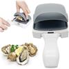 OHYER Coltello Portatile per Sgusciare Ostriche Macchina per Aprire Ostriche per Uso Domestico Oyster Knife Oyster Shuck Set Per conchiglie o formaggi duri (Grigio, 2 pezzi-Materiale in silicone)