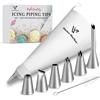Tpubmity 9 Pezzi Kit per Sac a Poche,Sac a Poche Senza Beccucci Facili da Usare e Pulire,Saccapoche Professionale Riutilizzabile Per Realizzare Decorazioni su Dolci,Torte,Cupcake e Biscott