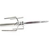 ALLEGRI Spiedo Girarrosto Gigante ALLEGRI® sezione esagonale in Acciaio Inox lunghezza cm 140 con 2 fermacarne Inox