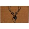 Social crazy Tappeto zerbino personalizzato - testa di cervo - cocco naturale ideale per ingressi (Cocco naturale, 90x60 cm)
