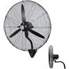 YAVYAV Ventilatore Industriale Da Parete, 3 Velocità, 3 Pale, Ventilatore Oscillante Per Officina, Garage, Casa Di Lavoro, Serra, Fattoria, Negozio(75cm/30in)