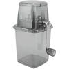 Beufee Tritaghiaccio da 1,25 litri, tritaghiaccio manuale portatile, tritaghiaccio con lame in acciaio inossidabile, tritaghiaccio per ghiaccio tritato domestico (Nero trasparente)