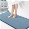 Homaxy Tappetino da bagno in memory foam, morbido, antiscivolo, lavabile, spesso, assorbente, per il bagno, 60 x 120 cm, blu smog