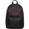 EA7 Zaino nero con logo rosa (33 cm) by EA7 Emporio Armani, nero, Taglia unica, Moderno, Minimalista