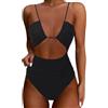 EODJXIO Bikini Perizoma Push Up Costume da Bagno Intero Donna con Vol Copricostume Elegante Sportivo Due Pezzi Costumi Mare Contenitivo