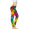 Biyejit Pantaloni sportivi da donna, per allenamento, yoga, palestra, danza, allenamento, da donna, Fiori colorati., XXXL