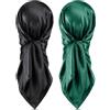 SATINIOR Foulard da donna (confezione da 2), Nero leopardato, M
