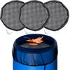 EVBOTGEE Rete per serbatoio dell'acqua piovana, 3 pezzi, 100 cm, copertura regolabile con cordino, diametro del serbatoio antizanzare, protezione da foglie e insetti