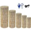 Generico Cannette Bamboo Pelato Recinzione Giardino Esterno 30cm 50cm 60cm 80cm 100cm 120cm 150cm 160cm 180cm Alto per Copertura Recinzione Giardino Ringhiera Balcone in Bamboo(White Wire)