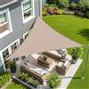 Sunnylaxx 5x5x5m Tenda a Vela Ombreggiante Triangolare Taupe | Impermeabile Facile da Iinstallare,Include Corde Gratuite, PES Materiale,Cucitura Doppia,Nastro Rinforzato