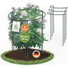 TTL GARDEN Supporto per arbusti, 60 cm x 30 cm, set da 3 pezzi, supporto per piante in acciaio inossidabile rivestito in plastica, supporto per piante, supporto per piante, supporto per fiori
