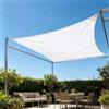 LONGCAO Rete Ombreggiante 140 x 180 cm 220 G M² Telo da Sole in HDPE Protezione Solare Respirante Anti Uv, Vari Formati Teli Ombreggianti per Giardino Balcone Terrazza, Bianco