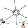 TANIASHOP Testina per Decespugliatore universale 8" 20,3cm con Fili Acciaio Spazzola Metallica Foro 25,4 mm per Taglio Erba e Pulizia Ruggine